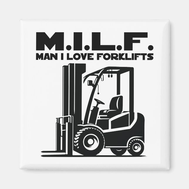Man I Kärlek Forklifts Magnet (Framsidan)