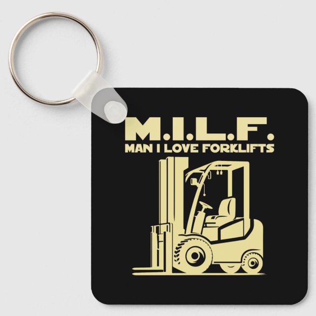 Man I Kärlek Forklifts Nyckelring (Framsida)