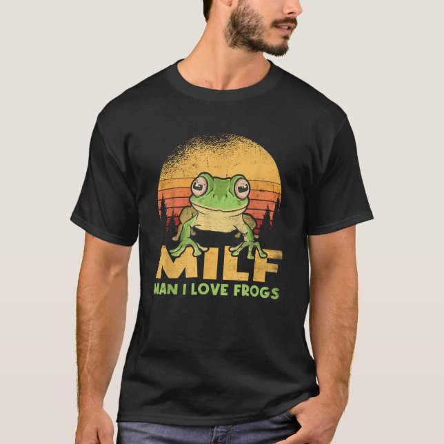 Man I Kärlek Frogs Funny Frog Quote Amphibian Älsk T Shirt (Framsida)
