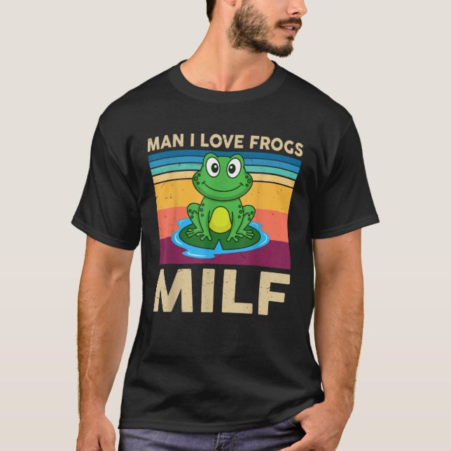 Man I Kärlek Frogs Kids Småbarn Brother Cute Frog  T Shirt (Framsida)