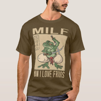 Man I Kärlek Frogs MILF Man Funny Samurai Frog T Shirt