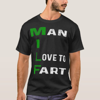 Man I Kärlek till Fart Funny Farting Pappa Fars da T Shirt