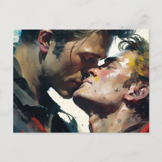 Män i kärlek vykort (Framsida)