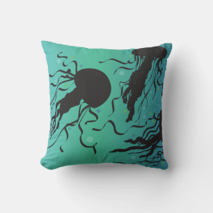 MAN I KRIG JELLYFISH Coola Blue Dekorativ kudde