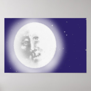 Man i månen poster