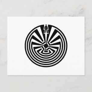Man i Maze, infödda amerikaner, Itoi, Papago Vykort