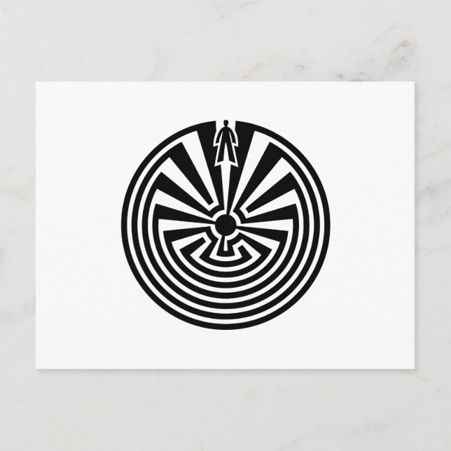 Man i Maze, infödda amerikaner, Itoi, Papago Vykort (Framsida)