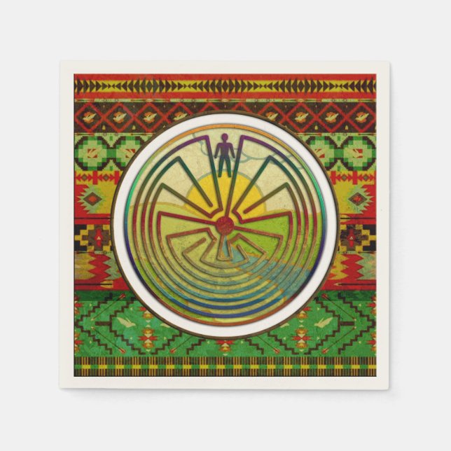 MAN I MAZE-landskapet + din bakgrund Pappersservett (Framsidan)