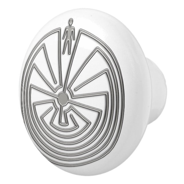 MAN I MAZE silver + din backgr. & idéer Knopp (Höger)