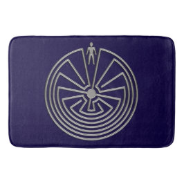 MAN I MAZE silver + din bakgrund Badrumsmatta