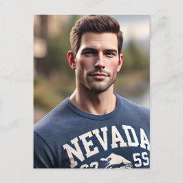 Man i Nevada-skjortan Vykort