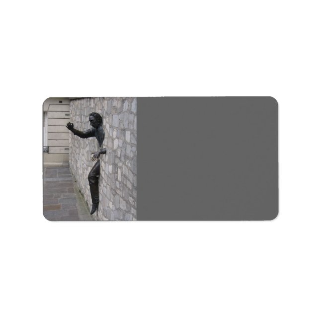 Man i Paris-adressetikett Adressetikett (Framsidan)