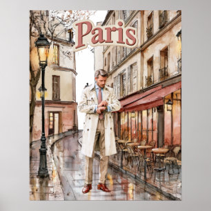 Man i Paris Poster