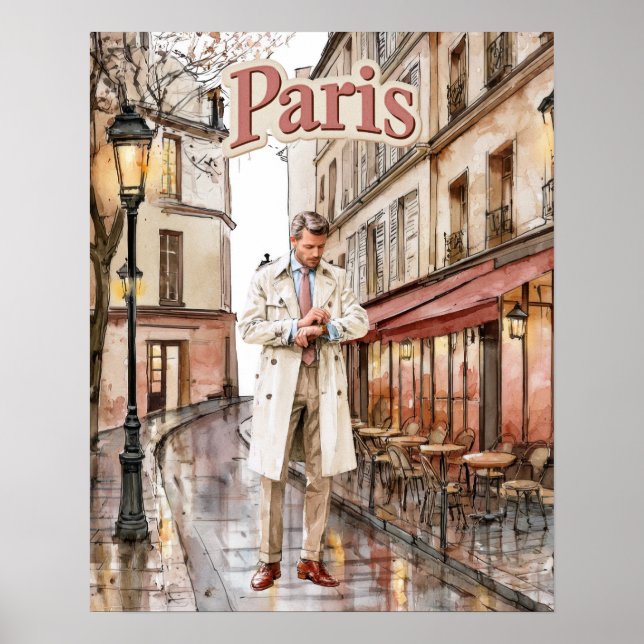 Man i Paris Poster (Framsidan)