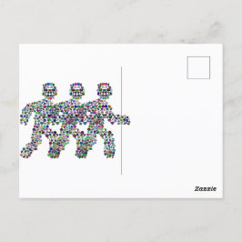 Män i rörelse – Ädelstens gångfigurdesign Vykort