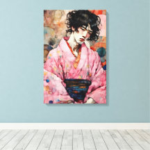 Man i Rosa Kimono