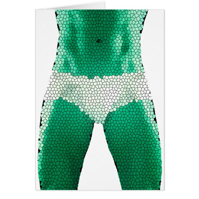 Man i underkläder hälsningskort (Framsidan)