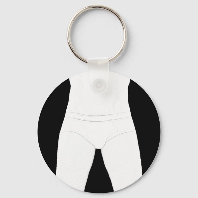 Man i underkläder Keychain Nyckelring (Framsida)