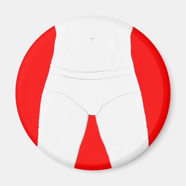 Man i underkläder Magnet (Framsidan)