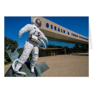 Man In Space Skulptur Hälsningskort