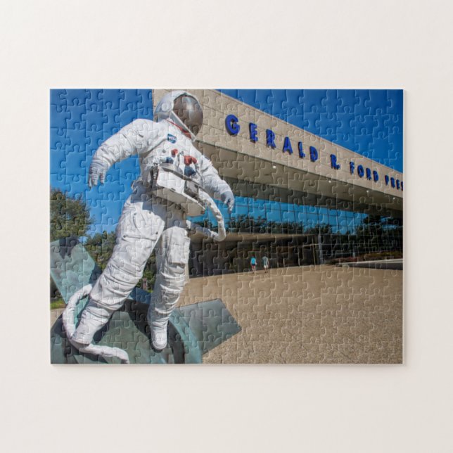 Man In Space Skulptur Pussel (Horisontell)
