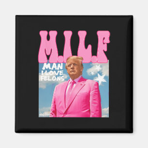 Man jag älskar feloner Roligt Trump Rosa 2024 För Magnet
