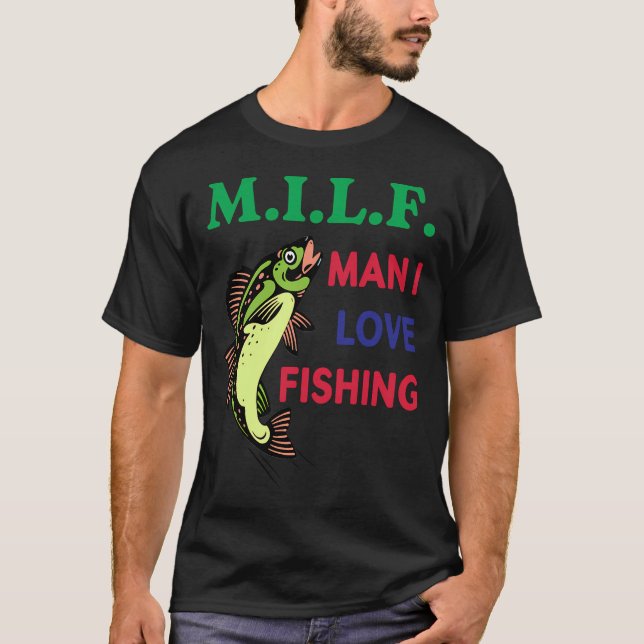 Man jag älskar fiske t shirt (Framsida)