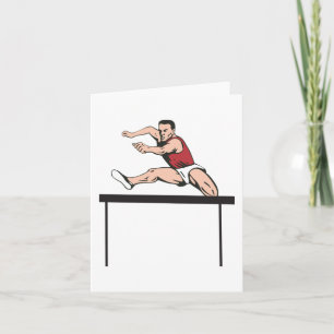 Man Jumping Hurdles Kort