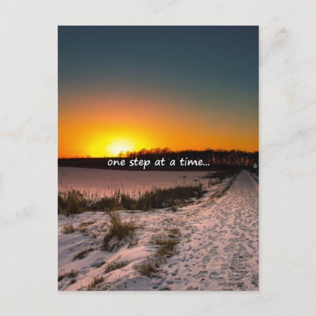 Man kliver i sänder vykort (Framsida)