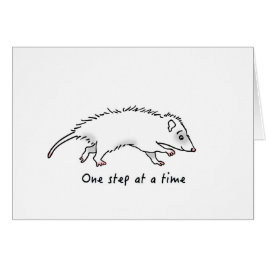 Man kliver pungråtta hälsningskort