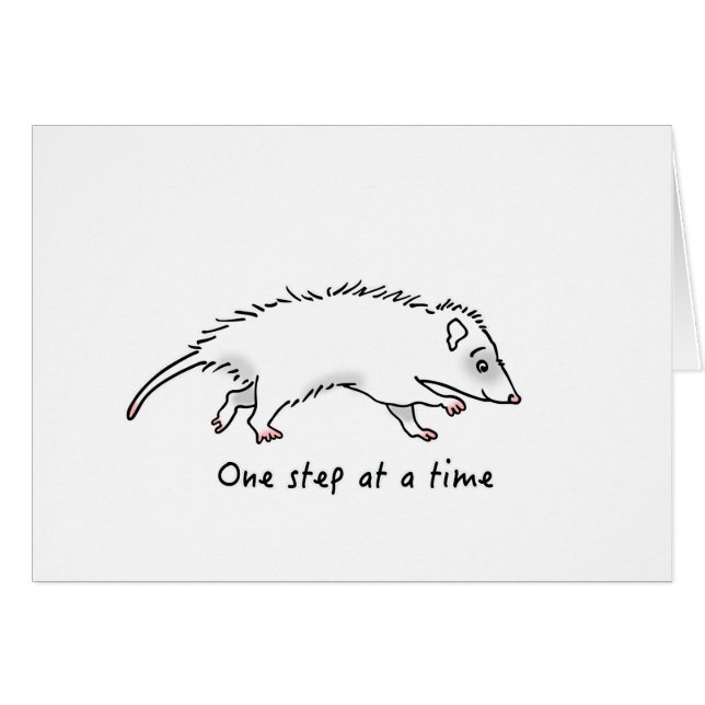 Man kliver pungråtta hälsningskort (Framsidan Horizontal)