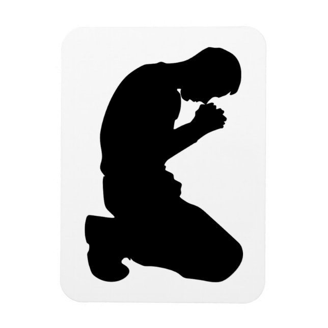 MAN KNEELING IN PRAYER MAGNET (Vertikal)