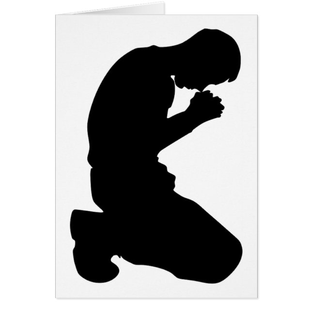 MAN KNEELING IN PRAYER OBS KORT (Framsidan)
