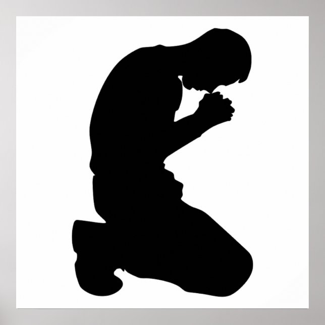 MAN KNEELING IN PRAYER POSTER (Framsidan)