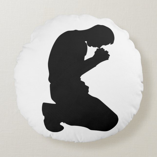 MAN KNEELING IN PRAYER RUND KUDDE (Framsidan)