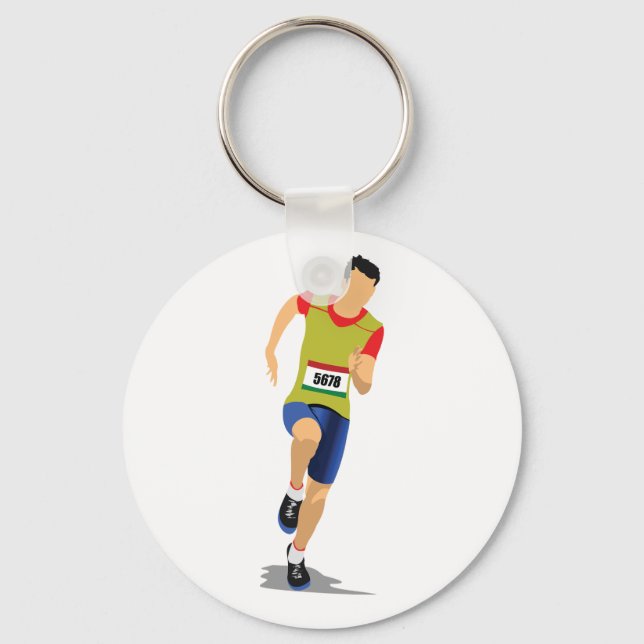 Man kör Athletics Keychain Nyckelring (Framsida)