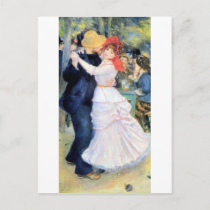 Man-kvinna som dansar renoir-målning vykort
