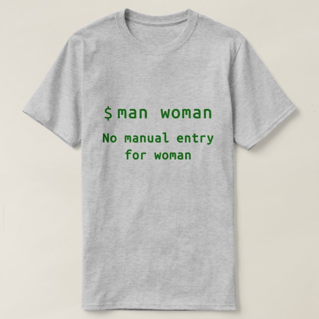 $man-kvinnan - tända tee shirt (Design framsida)