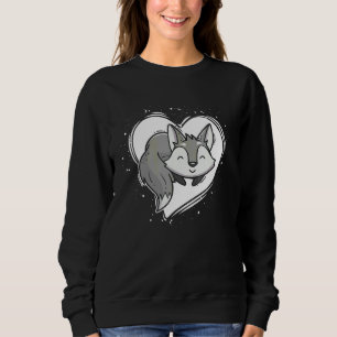 Män Kvinnor Barn Räv Hjärta Djur Luffig 2 T Shirt