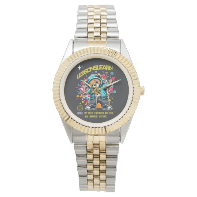 Män/Kvinnor DABBING FRAMTIDA LEKTIONER LÄR sig Armbandsur (Framsida)