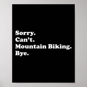 Män Kvinnor Pojkar Eller Flickor Rolig Mountainbik Poster