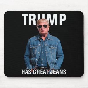 Män Kvinnor Trump Har Bra Jeans Roligt Meme Musmatta