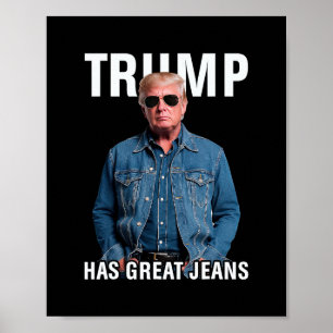 Män Kvinnor Trump Har Bra Jeans Roligt Meme Poster