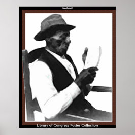 Man läser en artikel poster