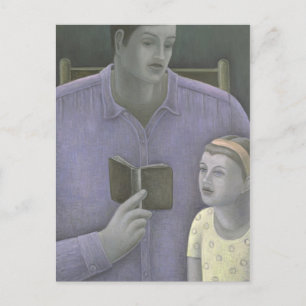 Man läser till Girl 2003 Vykort