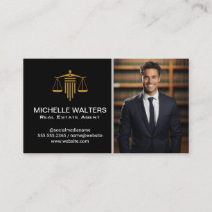 Man ler i Business Kostym   Lawyer Visitkort