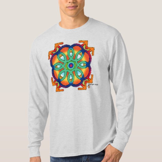 MÄN MANDALA T SHIRT (Framsida)