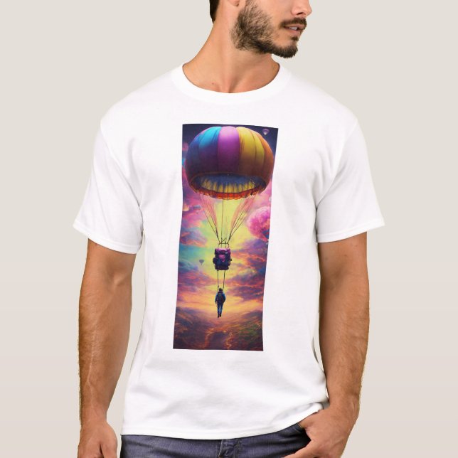 MAN_MANUAL FALLSKÄRM TRYCKT T-SHIRT (Framsida)