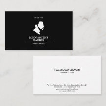 Man med Beard Barber Logotyp Affärskort