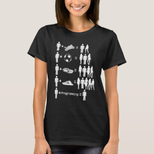 Man med biljakt i relation till och programmerar d t shirt